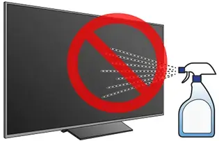 Không dùng nước lau trực tiếp lên màn hình TV (Nguồn: Sony VN)