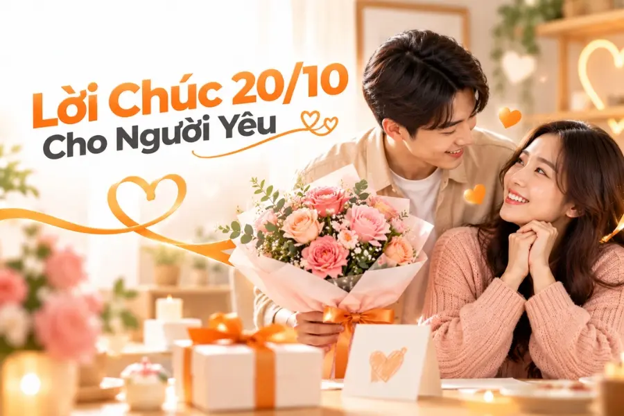 Gửi lời chúc 20/10 ngọt ngào đến người yêu cùng những món quà lãng mạn.