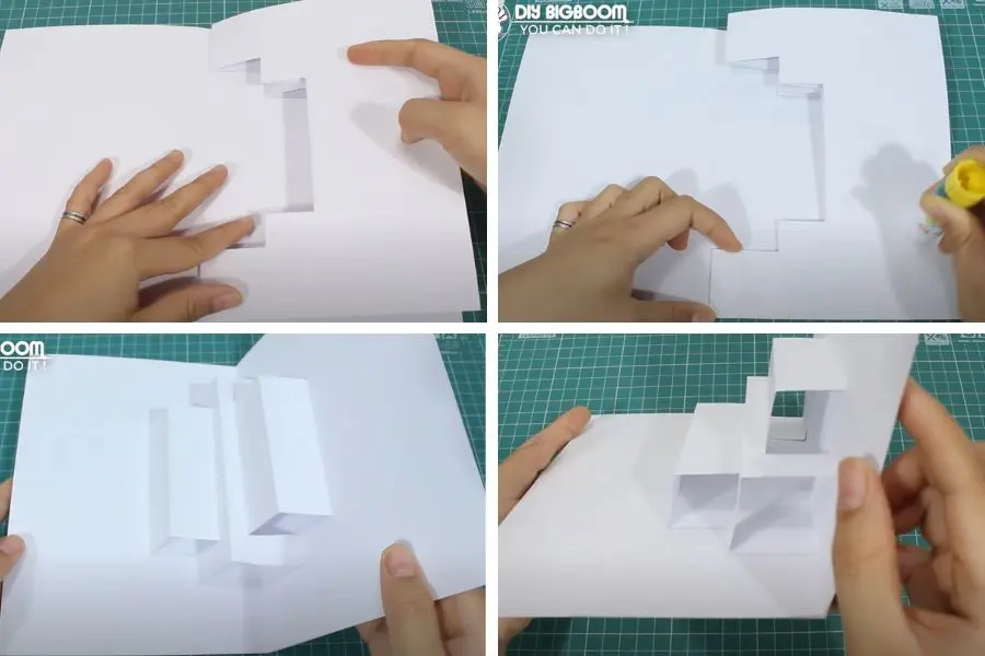 Mục đích để tạo hiệu ứng chiếc thiệp có thể đóng vào, mở ra.