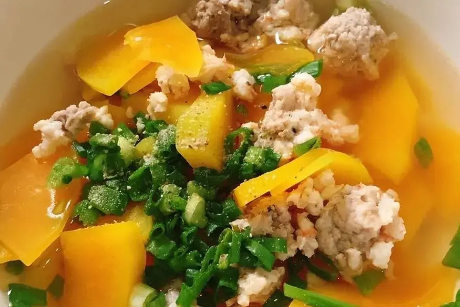 Đu đủ nấu tôm băm