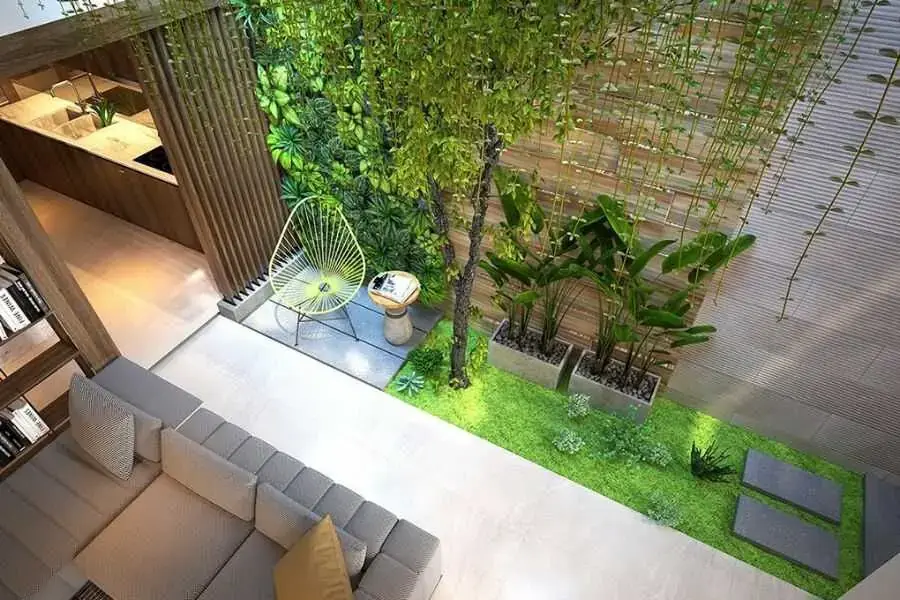 Tiểu cảnh bồn cây phong cách nhiệt đới