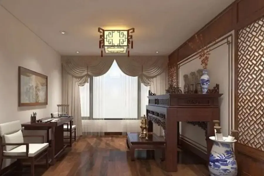 Mẫu rèm cửa phòng thờ bằng vải