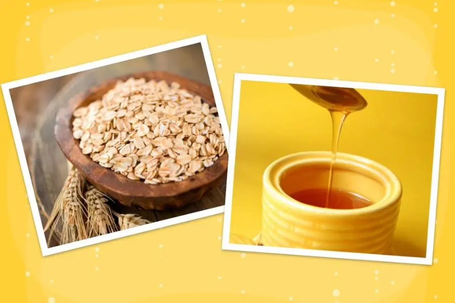 Mật ong và yến mạch khắc phục các nhược điểm của da hỗn hợp.