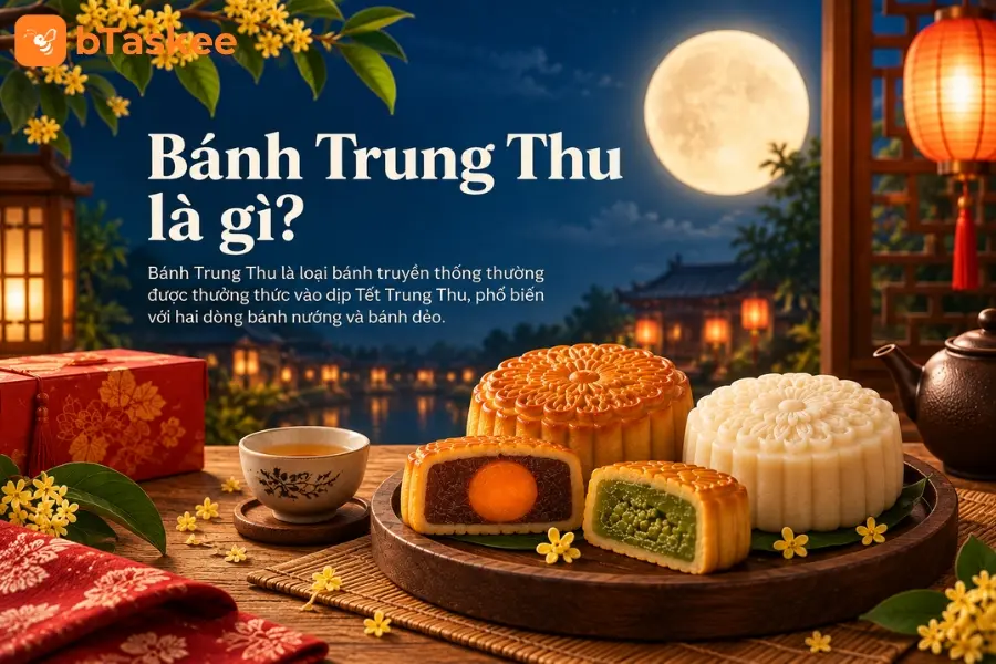 Bánh Trung Thu là món bánh quen thuộc trong những buổi sum vầy đêm rằm.