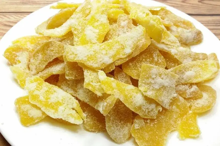 Mứt gừng thành phẩm.