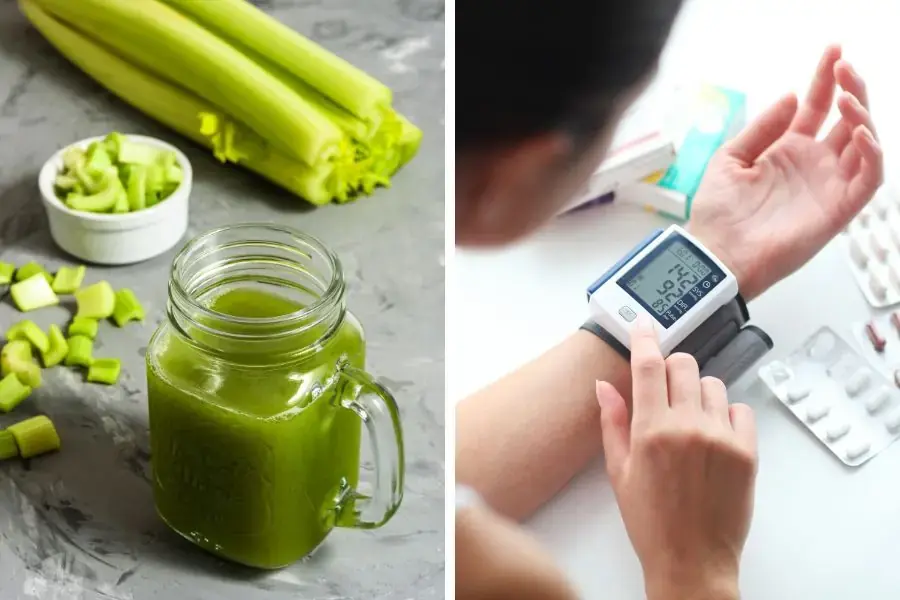 Người huyết áp thấp nên cẩn thận khi uống nước ép cần tây