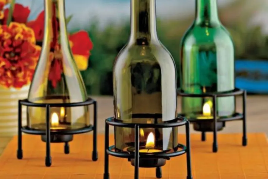 Làm đèn trang trí từ tái chế lọ thủy tinh