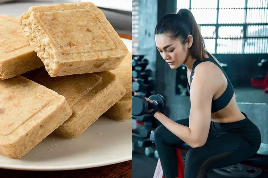 Giảm mỡ hiệu quả bằng lương khô kết hợp tập gym.