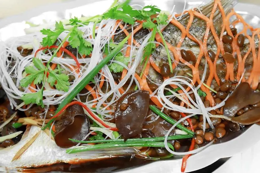 Món cá tra chưng tương đặc sản miền Tây.