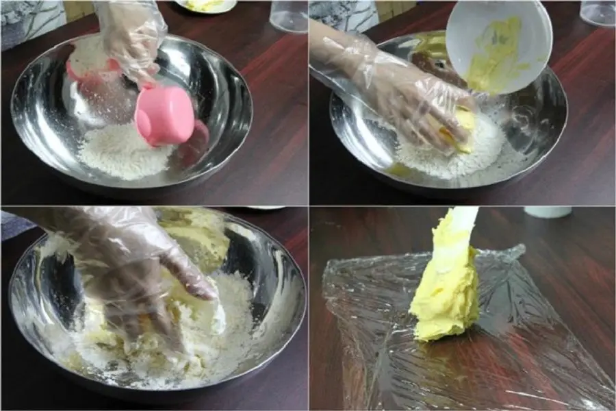 Nhào bột với bơ