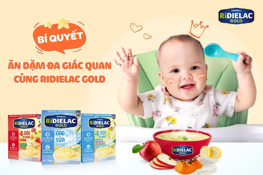 Bột ăn dặm Ridielac Gold.