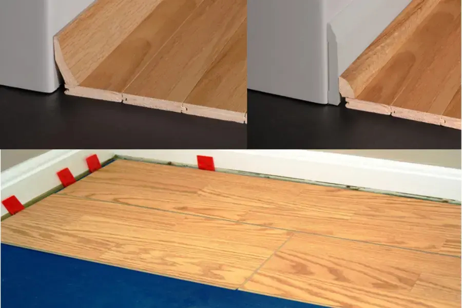 Sàn gỗ bị phồng do để quá sát với tường