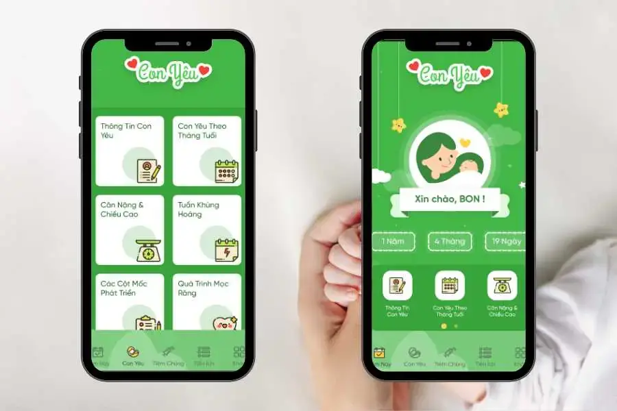 Ứng dụng giúp ba mẹ tiếp cận kho tài liệu chăm sóc trẻ sơ sinh phong phú.