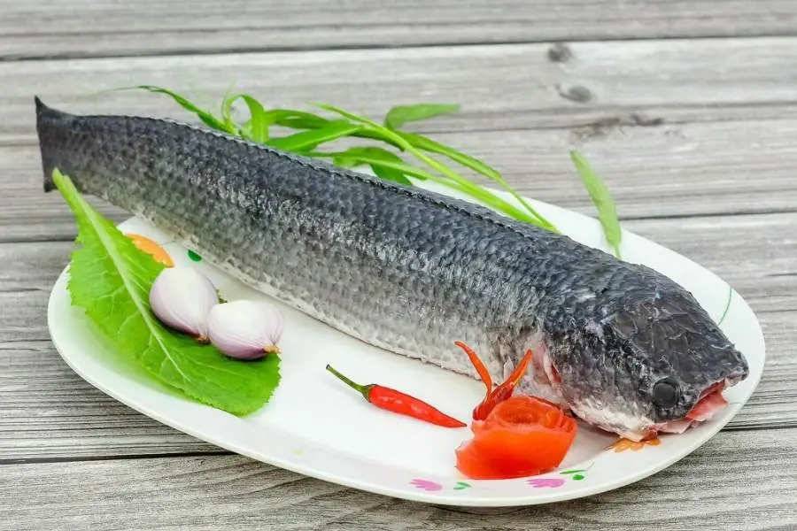 Loại bỏ vảy, nội tạng trước khi chế biến.