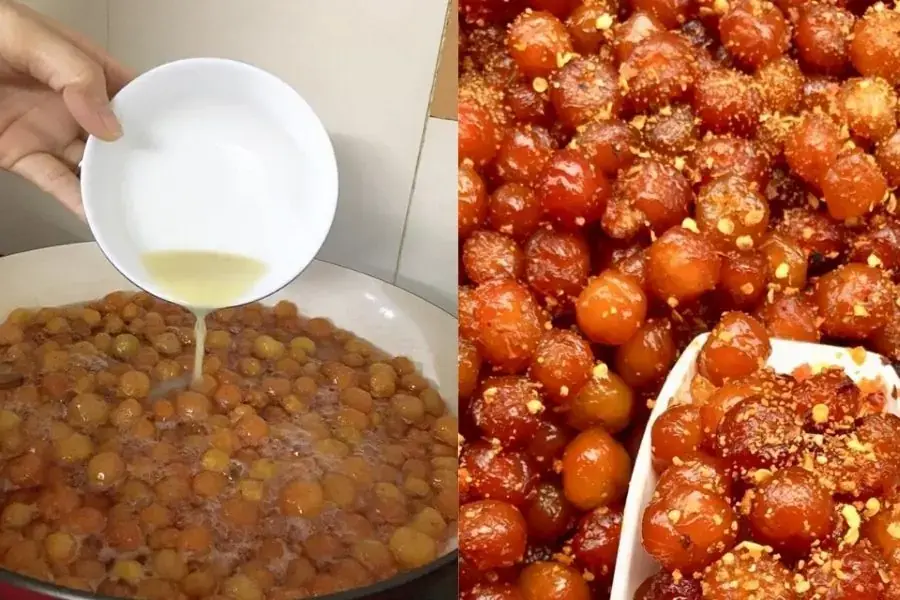 Sên chùm ruột muối ớt.