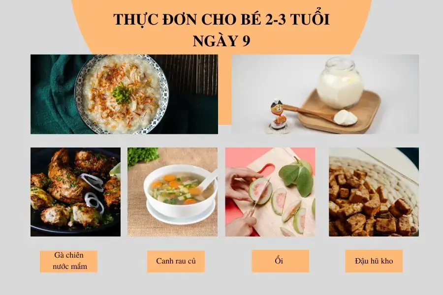 Ngày thứ 9 với thực đơn thơm ngon, hấp dẫn dành cho bé