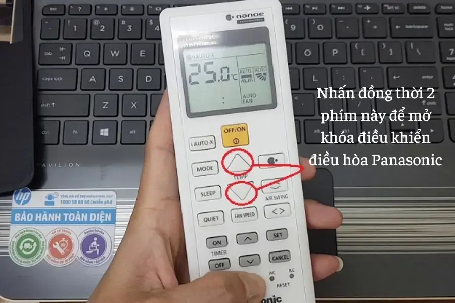 Mở khóa điều khiển điều hòa Panasonic như thế nào?