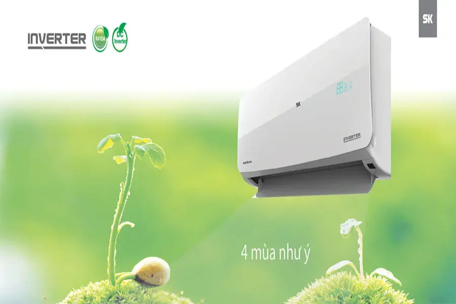 Máy lạnh có khả năng tiết kiệm điện tối ưu nhờ công nghệ Inverter (nguồn: banhangtaikho)