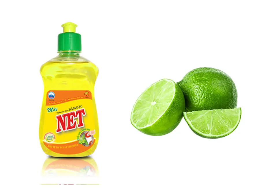 nước rửa chén và chanh