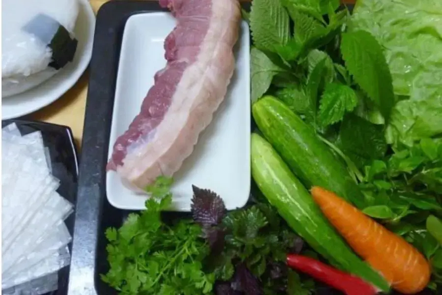 Nguyên liệu cần thiết để làm bánh tráng cuốn