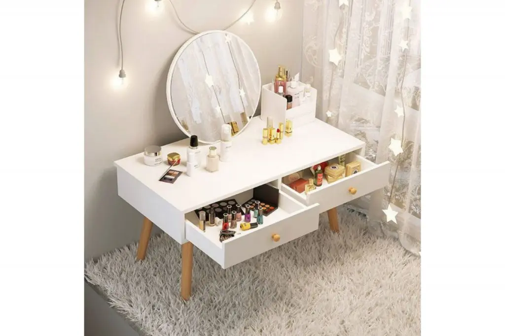 Mẫu bàn trang điểm mini có ngăn kéo tiện lợi