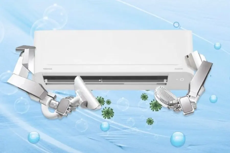 Chỉ với một thao tác là máy lạnh đã tự mình làm sạch.