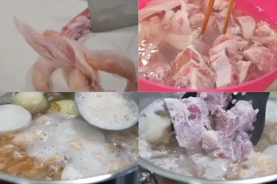 Các công đoạn nấu nước dùng cho món Hủ tiếu