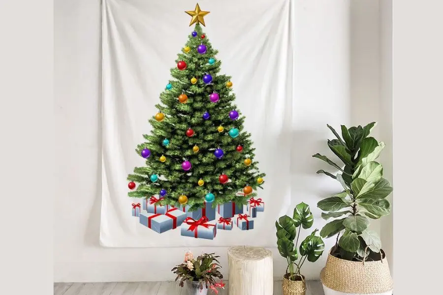 Thảm vải trang trí cây thông Noel có thể sử dụng cho nhiều không gian.