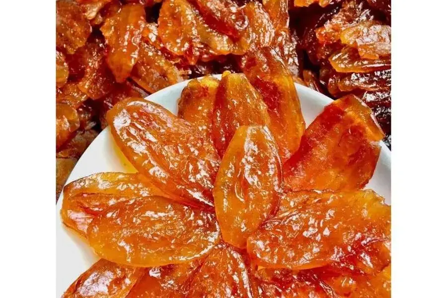 Thành phẩm món mứt khế ngọt.