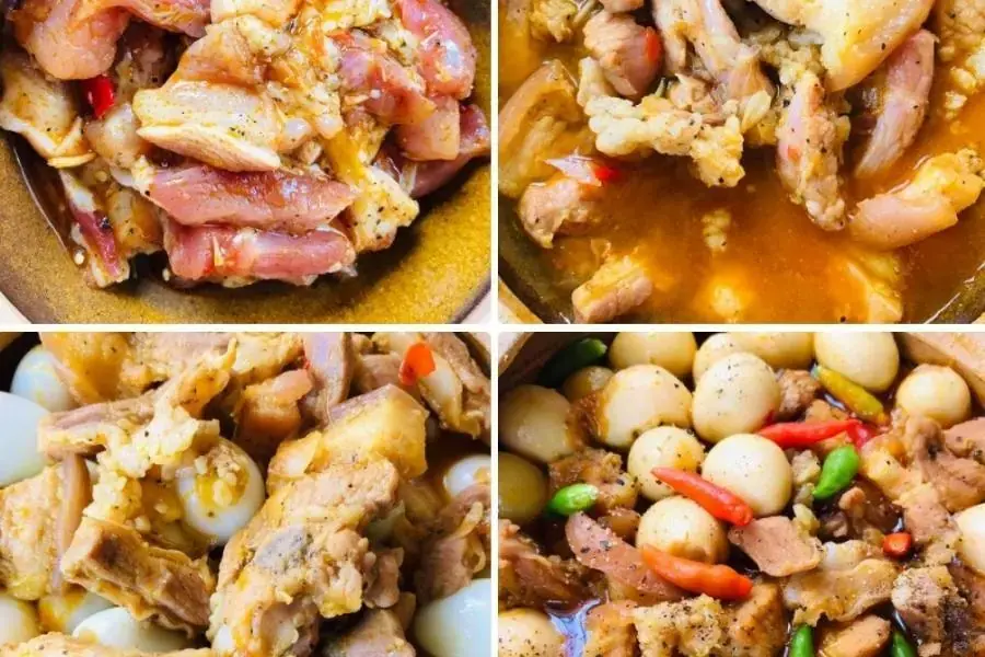 Cách kho thịt với trứng cút đơn giản