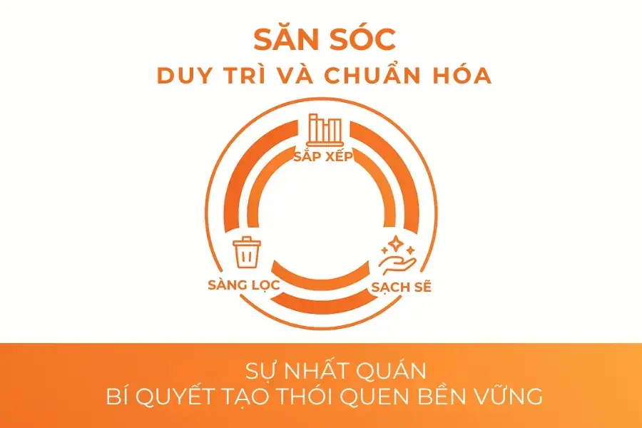 Tiêu chuẩn hóa quy trình dọn dẹp bạn đã thiết lập ở các bước trên.