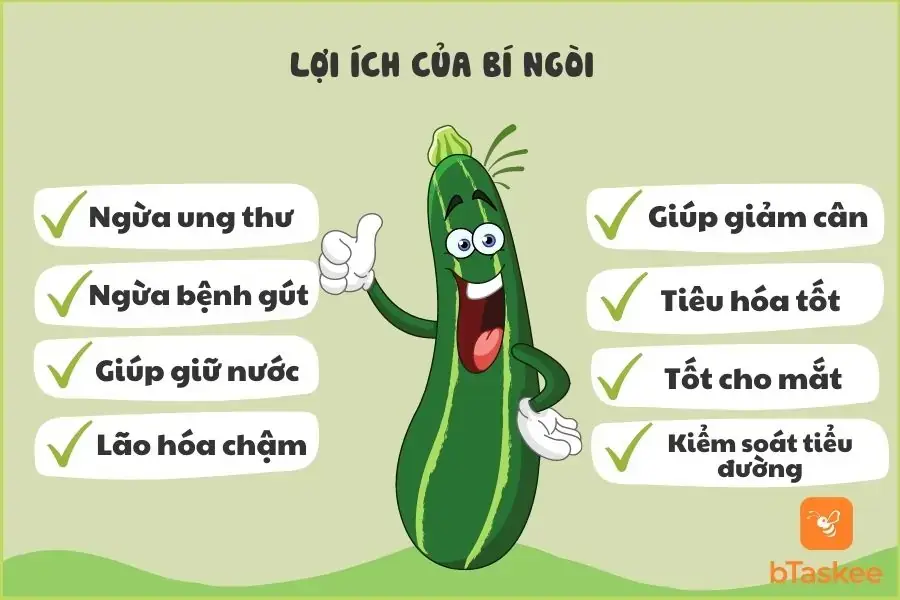 Lợi ích tuyệt vời của bí ngòi