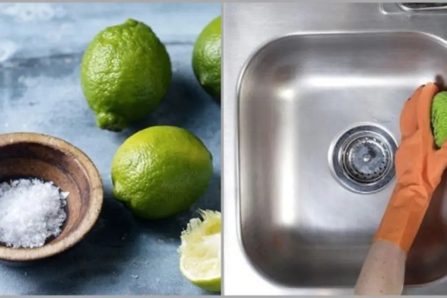 Tẩy trắng lavabo bằng chanh và muối