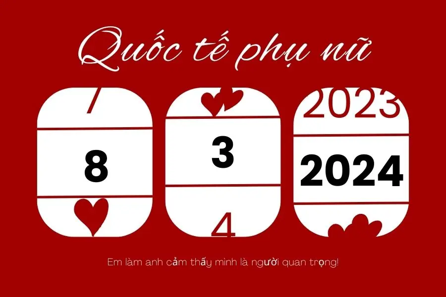 Mẫu thiệp tặng vợ ngày 8/3 đẹp số 17.