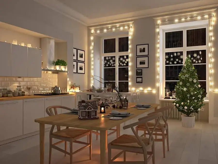 Tạo không gian ấm cúng đêm giáng sinh cho căn bếp gia đình (Nguồn: Hamiltonstonedesign)