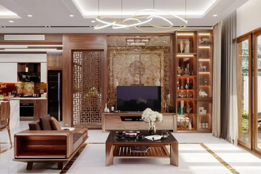 Chọn mẫu tủ phù hợp với phòng khách.