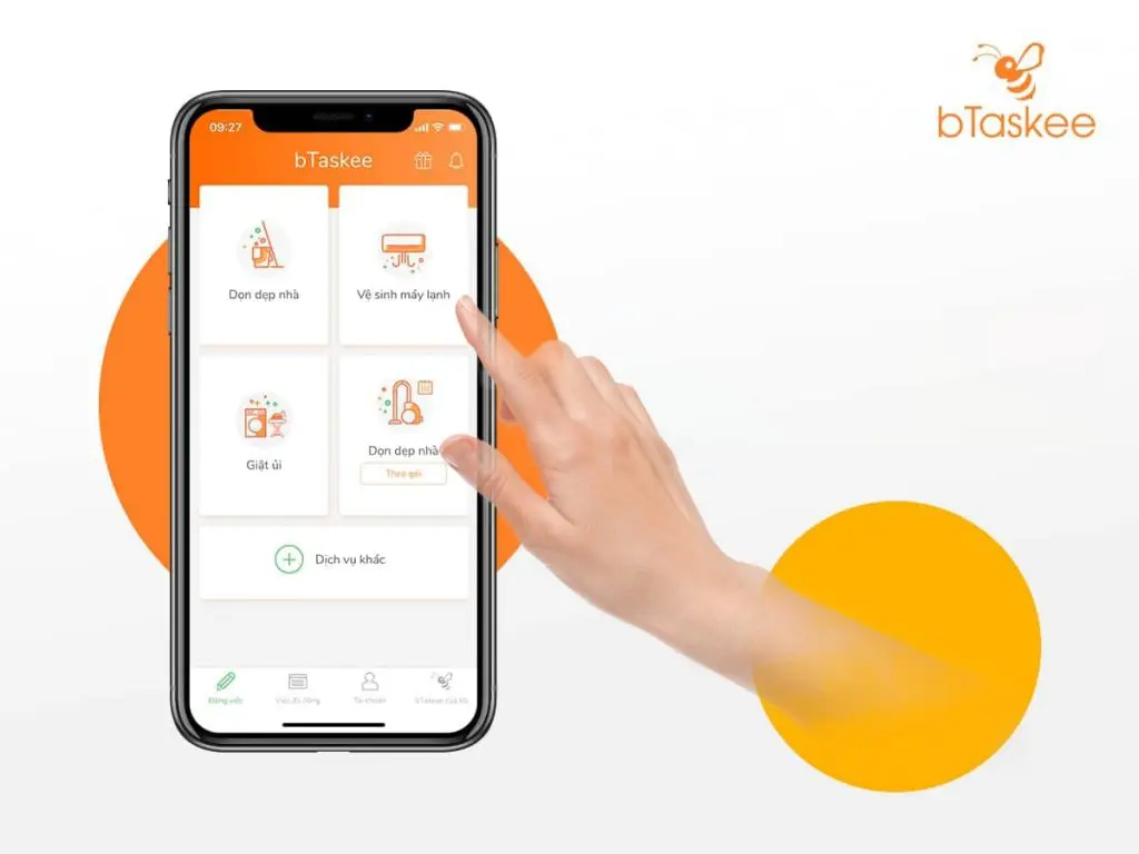 ứng dụng giúp việc nhà theo giờ btaskee