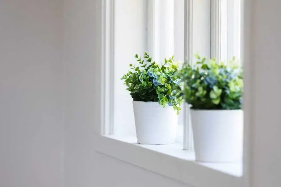 Trang trí cửa sổ bằng hoa giả giúp bạn tiết kiệm được chi phí