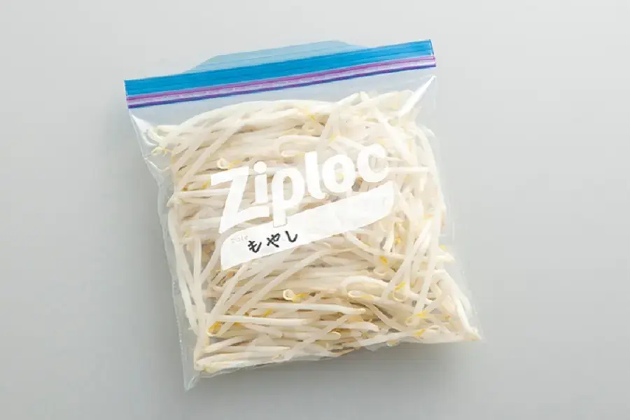 Bảo quản giá đỗ trong túi zip