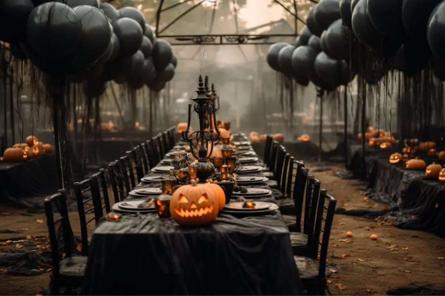 Ý tưởng trang trí mẫu bàn tiệc Halloween đẹp số 10.