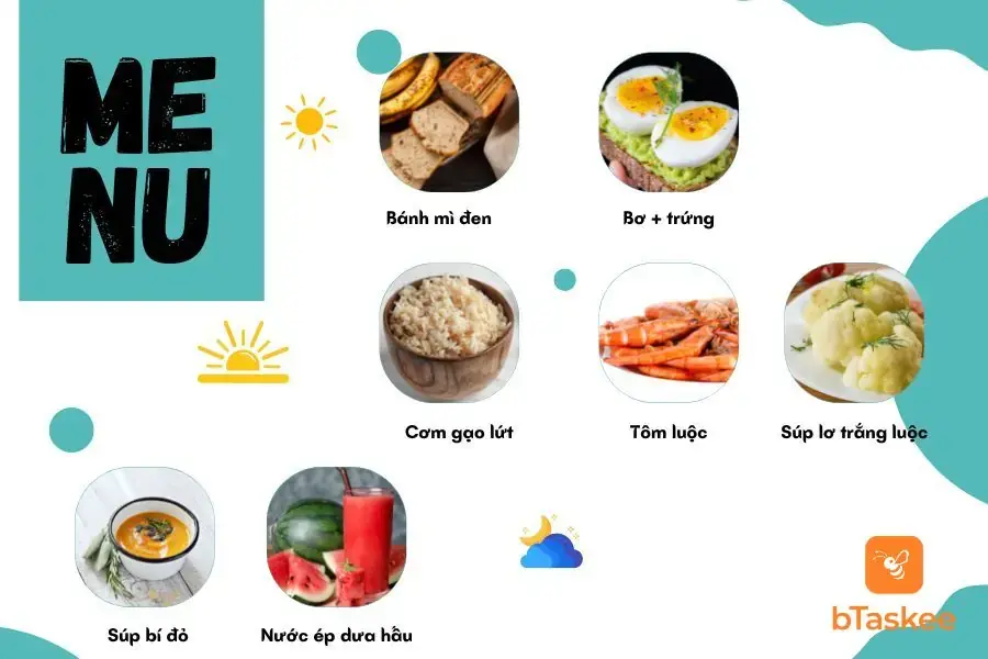 Thực đơn giảm cân ngày 5