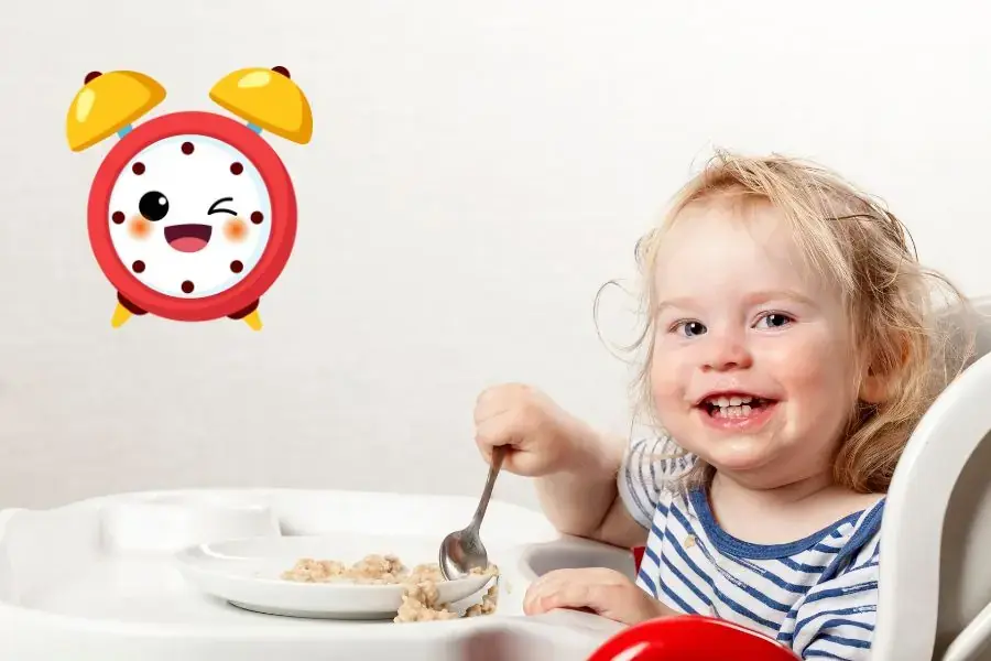 Bé 7-8 tháng thường ăn 3-4 bữa một ngày.
