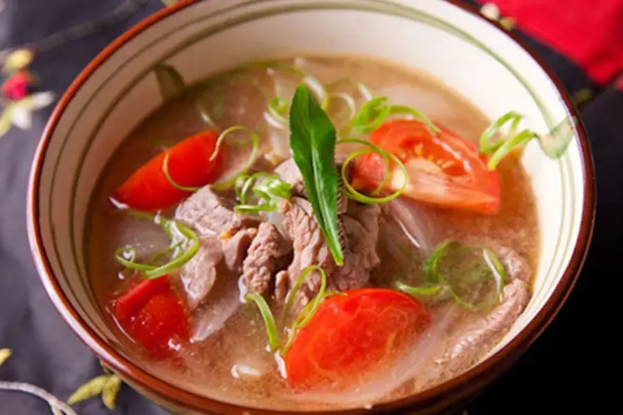 Món canh thịt bò xào cà chua bổ dưỡng, hương vị thanh ngọt, rất hợp nấu trong bữa cơm gia đình