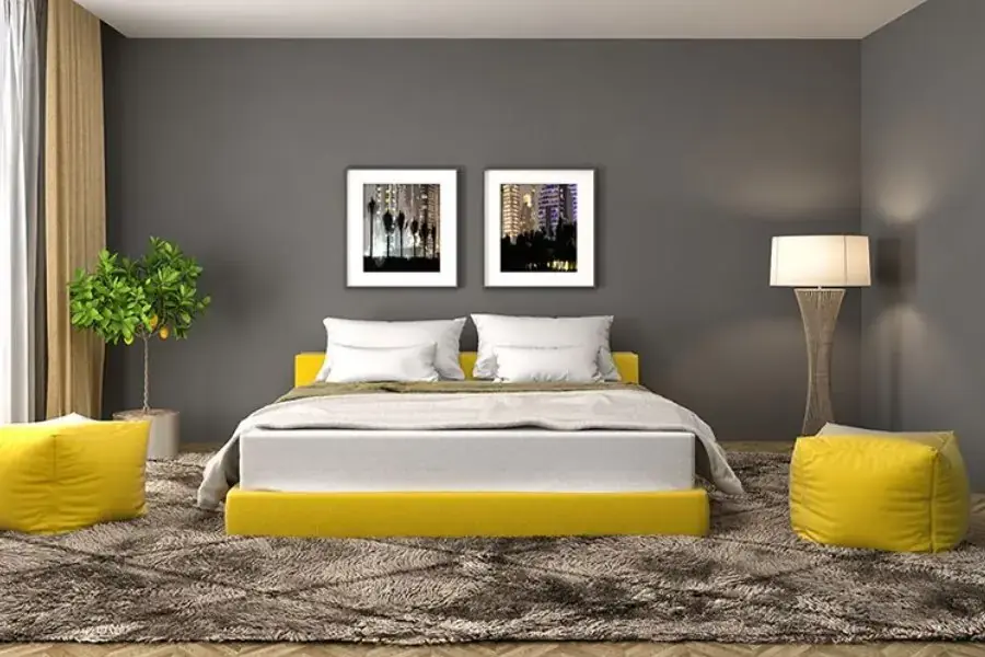 Nên kết hợp hài hòa các gam màu phòng ngủ