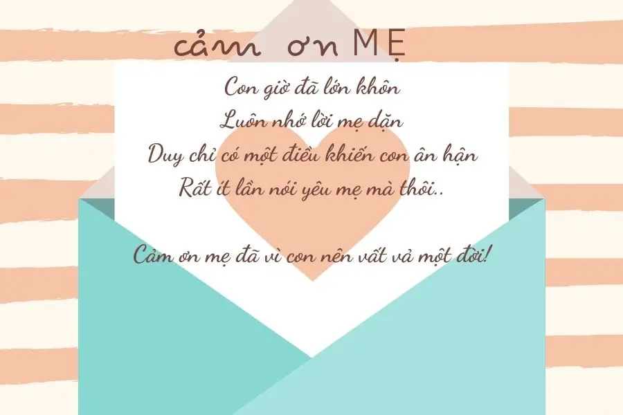 Bài thơ tặng mẹ nhân ngày 20/10.