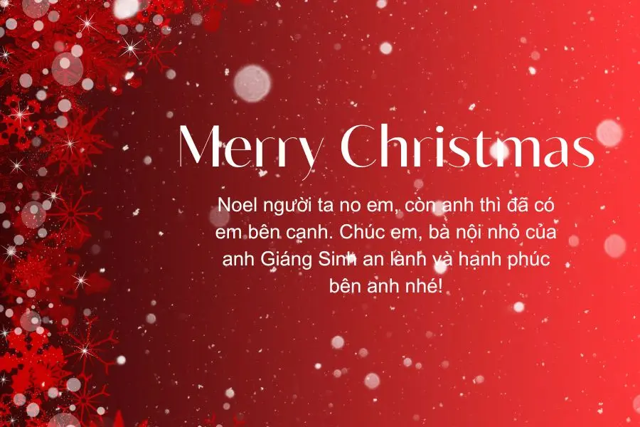 Lời chúc Giáng Sinh lầy lội vui nhộn cho người yêu.