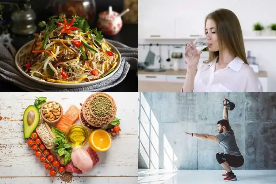 Kết hợp ăn miến cùng chế độ ăn dinh dưỡng và luyện tập đều đặn.