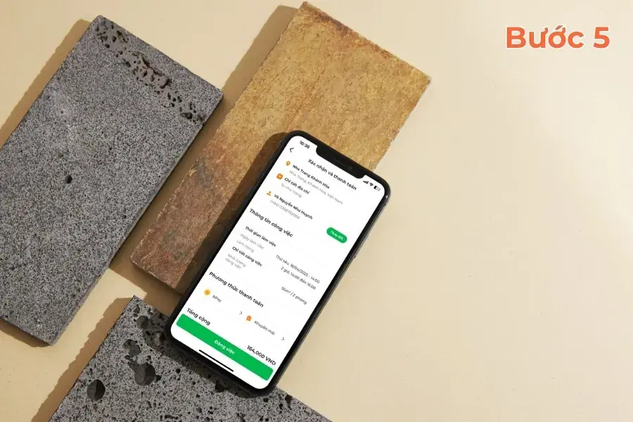 Xác nhận thông tin đăng việc.
