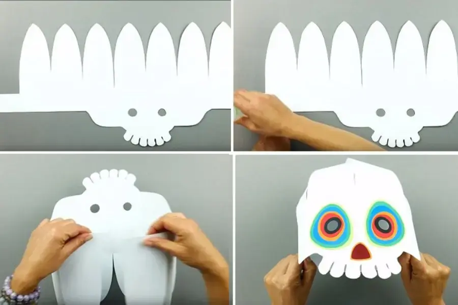 Các bước làm mặt nạ Halloween từ bìa cứng, bìa carton.