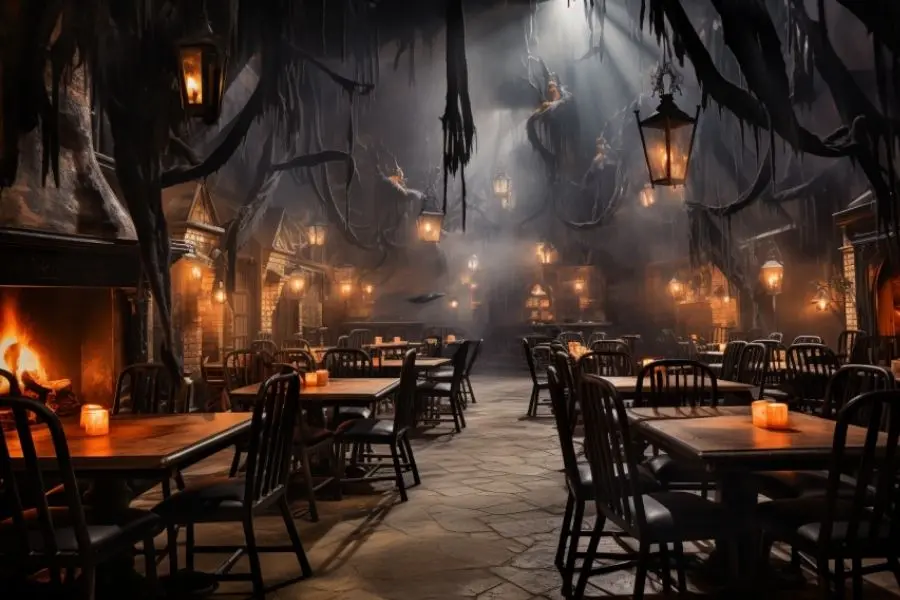Quán cafe đầy huyền bí.